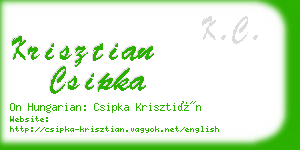 krisztian csipka business card